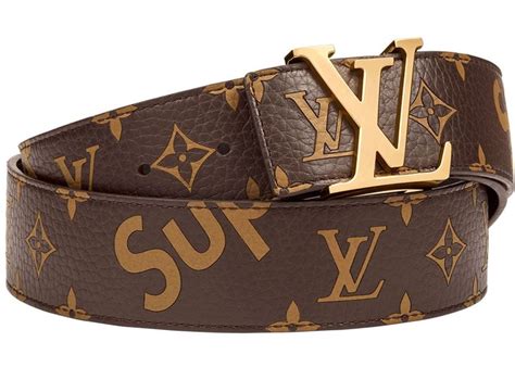 lv belt supreme brown|supreme initiales belt 40mm.